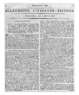 Soden, Julius Graf von: Anna Boley, Königin von England ;; Von Julius R. Grafen von Soden. - Nürnberg: Felßecker, 1791