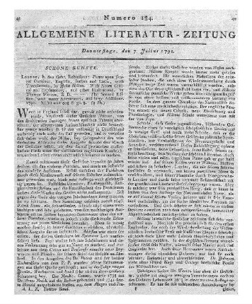 Soden, Julius Graf von: Anna Boley, Königin von England ;; Von Julius R. Grafen von Soden. - Nürnberg: Felßecker, 1791