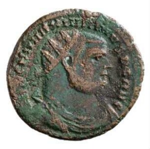 Münze, Follis (Follaro), 296 - 297 n. Chr.