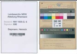 Entnazifizierung Heinrich Siepmann , geb. 02.05.1895 (Angestellter)