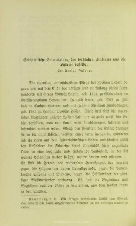 I.2. Geschichtliche Entwickelung des forstlichen Studiums und die Systeme desselben