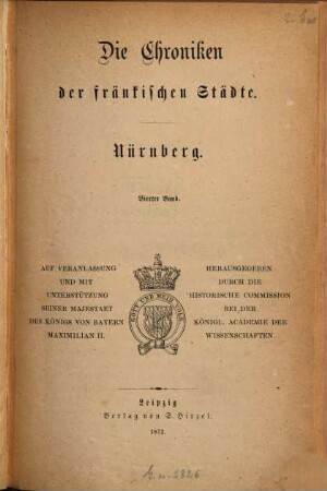 Die Chroniken der fränkischen Städte, 4. Nürnberg