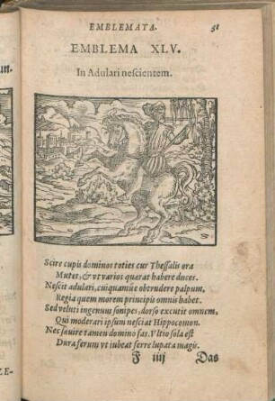 Emblema XLV. In Adulari nescientem.