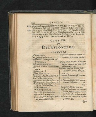 Caput VII. De Dilationibus.