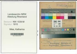 Entnazifizierung Katharina Mies , geb. 03.06.1906 (Lehrerin)