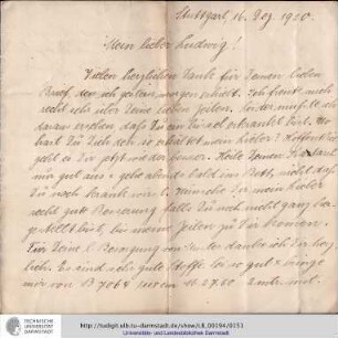Brief vom 16.12.1920