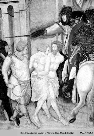 Szenen der Passion Christi : Kreuztragung, Zug nach Golgatha mit Schächern, Zurückweisung der Marien