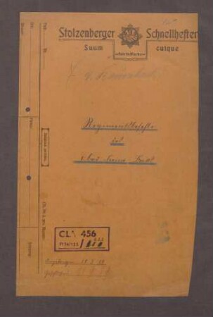 Befehle des Badischen Freiwilligen-Regiments von Baumbach