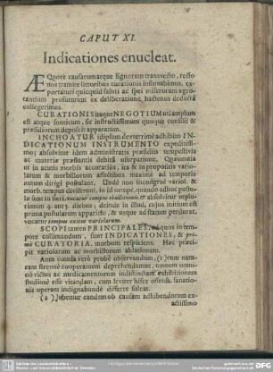 Caput XI. Indicationes enucleat