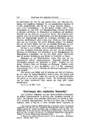 Vorlesungen über erziehenden Unterricht