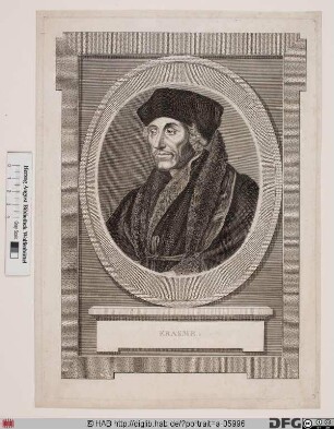 Bildnis Desiderius Erasmus, gen. Erasmus von Rotterdam