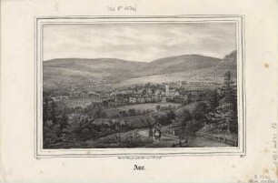 Ansicht von Aue, Lithographie, 1841 : Aue / Nach der Natur gez. und lith. von C. W. Arldt. - [Dresden] : [Pietzsch] , [1841]. - 1 Kunstblatt : Lithogr. ; 19 x 12 cm