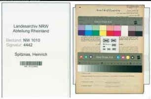 Entnazifizierung Heinrich Spitznas , geb. 31.12.1900 (Schweissmeister)