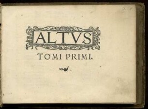 Psalmorum selectorum ...Tomus primus. Altus