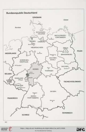 Karte Bundesrepublik Deutschland