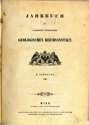 Jahrbuch der Geologischen Reichsanstalt. 2, 2. 1851
