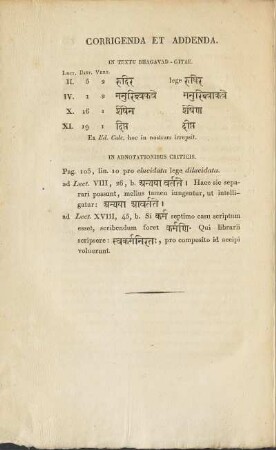 Corrigenda Et Addenda