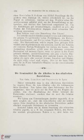 Die Ersatzmittel für die Alkalien in den alkalischen Entwicklern