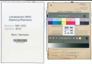 Entnazifizierung Hermann Born , geb. 09.07.1885 (Kaufmann)