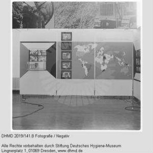 Nationale Hygiene-Ausstellung - Raum 7 - Internationale Verbindungen des Deutschen Hygiene-Museums