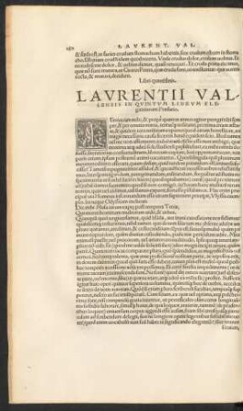 Laurentii Vallensis In Quintum Librum Elegantiarum ...