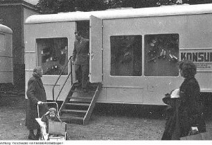 Konsumgenossenschaft. Fahrendes Kaufhaus, September/Oktober 1954