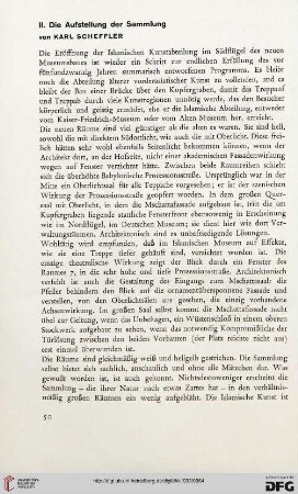Die Islamische Kunstabteilung in Berlin, [2]: die Aufstellung der Sammlung