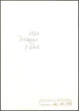 Fraenger, [Wilhelm], Heidelberg, an Wichert