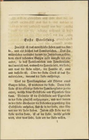Erste Vorlesung.
