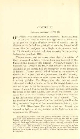 Chapter XI. Iyenari's minority (1786-93)