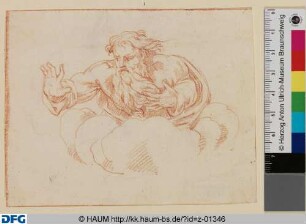 Gottvater segnend als Halbfigur in Wolken