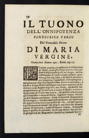 76-96, III. Il Tuono Dell´ Onnipotenza