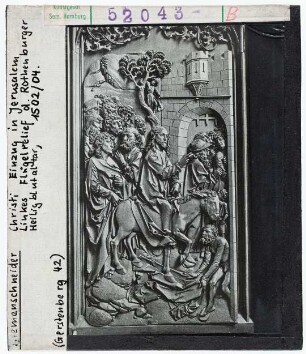Riemenschneider: Heiligenblutaltar, Christi Einzug in Jerusalem