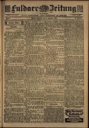 Dritte Ausgabe vom Samstag, den 13. Dezember 1902.