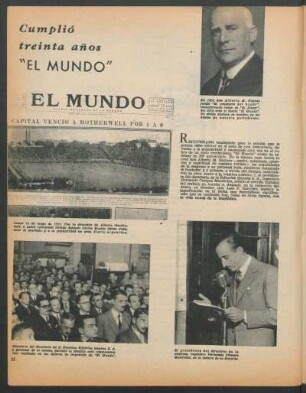 Cumplió treinta años "El Mundo"