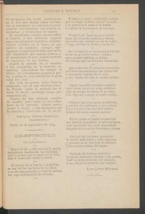 Crepúsculo : (De Longfellow)