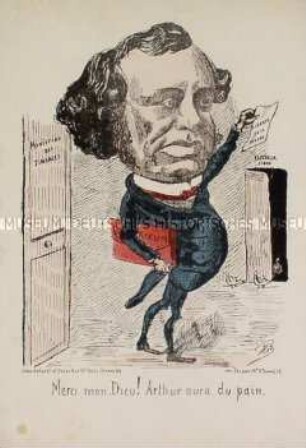 Merci mon Dieu! Arthur aura du pain - Karikatur auf Arthur Arnould
