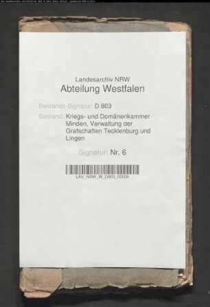 Einsendung der Konduitenlisten von den Tecklenburg-Lingenschen Bedienten