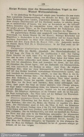 Einige Notizen über die Neuseeländischen Vögel in der Wiener Weltausstellung
