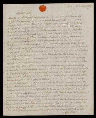 Brief von [...] Fricke an Johannes Riepenhausen, Paris, 28.8.1809