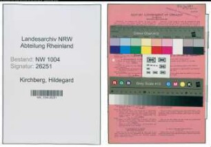 Entnazifizierung Hildegard Kirchberg , geb. 21.01.1907 (Milchhaendler)