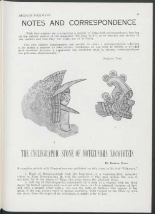 The Cyclegraphic Stone of Motecuzoma Xocoytzin