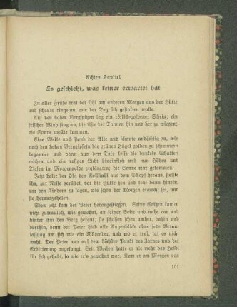 Achtes Kapitel Es geschieht, was keiner erwartet hat