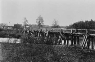 Krauschwitz-Podrosche. Hölzerne Neißbrücke, Repro (RA Görlitz Bildersammlung)