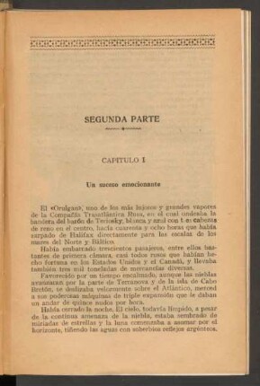 Capítulo I - Un suceso emocionante