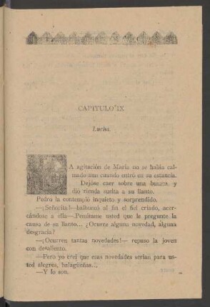 Capítulo IX - Lucha.