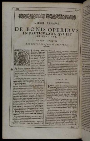 Liber Primus. De Bonis Operibus In Particulari, Qui Est De Oratione.