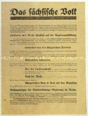 Aufruf der NSDAP zum Volksentscheid zur Auflösung des sächsischen Landtags 1932