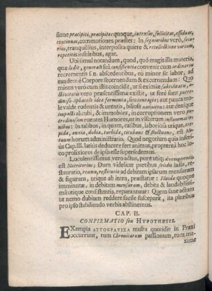Cap. II. Confirmatio seu Hypothesis.