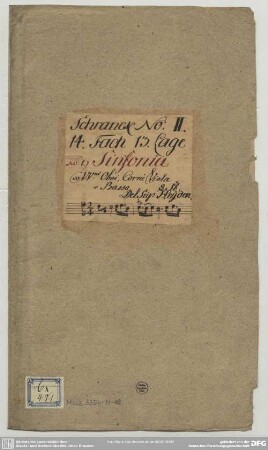 Symphonies - Mus.3356-N-18 : orch - G; Hob I:18